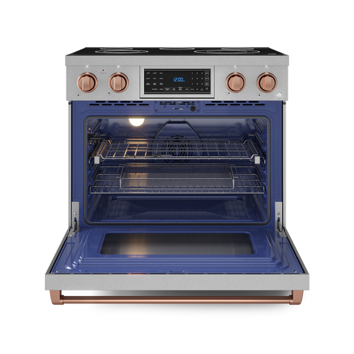 THOR Kitchen - 36-inch Gordon Ramsay Series Professional Electric Range with Tilt Panel Touch Control in Stainless Steel/Rose Gold - RSE36-RSG - IMG2