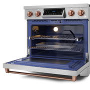 THOR Kitchen - 36-inch Gordon Ramsay Series Professional Electric Range with Tilt Panel Touch Control in Stainless Steel/Rose Gold - RSE36-RSG - IMG5