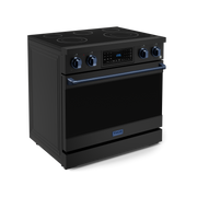 THOR Kitchen - 36-inch Gordon Ramsay Series Professional Electric Range with Tilt Panel Touch Control in Black/Navy Blue - RSE36B-BLU - IMG3