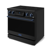 THOR Kitchen - 36-inch Gordon Ramsay Series Professional Electric Range with Tilt Panel Touch Control in Black/Navy Blue - RSE36B-BLU - IMG4