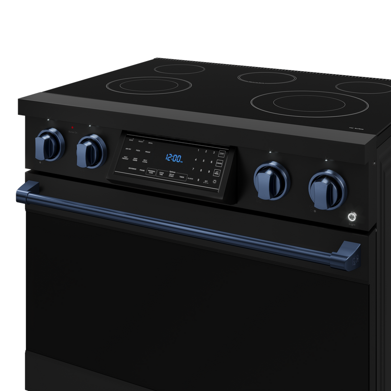THOR Kitchen - 36-inch Gordon Ramsay Series Professional Electric Range with Tilt Panel Touch Control in Black/Navy Blue - RSE36B-BLU - IMG6