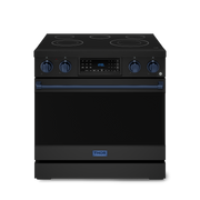 THOR Kitchen - 36-inch Gordon Ramsay Series Professional Electric Range with Tilt Panel Touch Control in Black/Navy Blue - RSE36B-BLU - IMG1