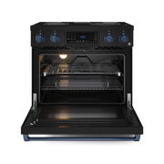 THOR Kitchen - 36-inch Gordon Ramsay Series Professional Electric Range with Tilt Panel Touch Control in Black/Navy Blue - RSE36B-BLU - IMG2