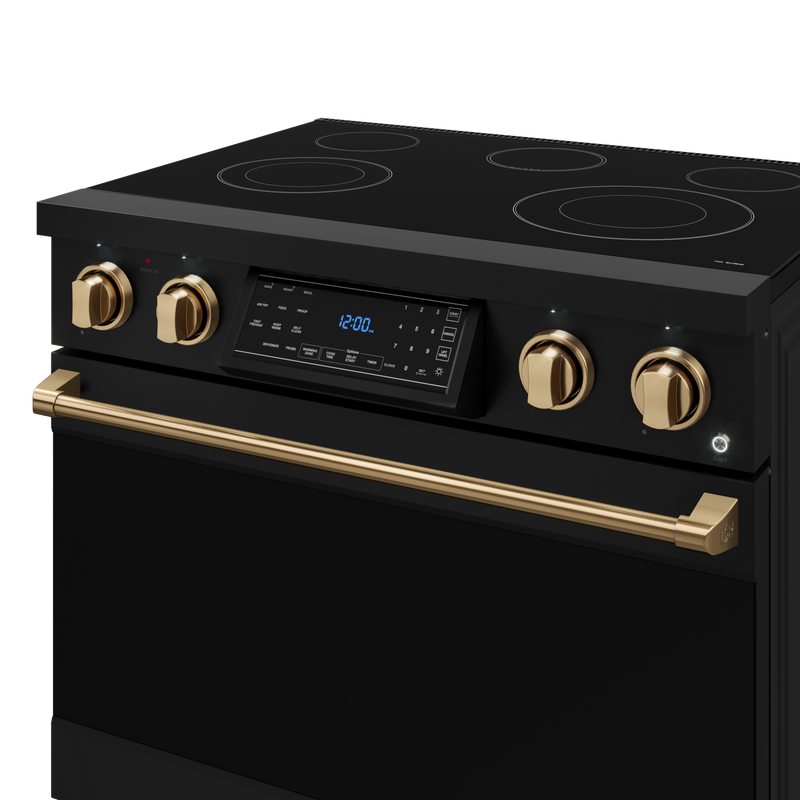 THOR Kitchen - 36-inch Gordon Ramsay Series Professional Electric Range with Tilt Panel Touch Control in Black/Bronze - RSE36B-BRZ - IMG6
