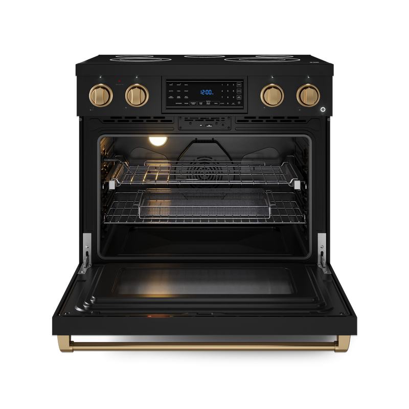 THOR Kitchen - 36-inch Gordon Ramsay Series Professional Electric Range with Tilt Panel Touch Control in Black/Bronze - RSE36B-BRZ - IMG2