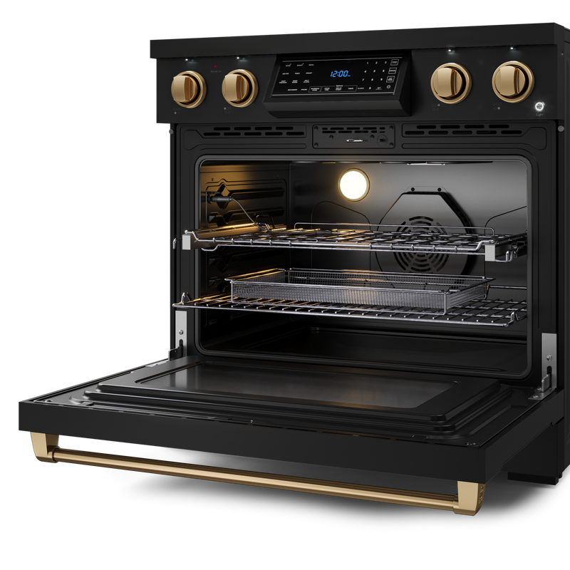 THOR Kitchen - 36-inch Gordon Ramsay Series Professional Electric Range with Tilt Panel Touch Control in Black/Bronze - RSE36B-BRZ - IMG5
