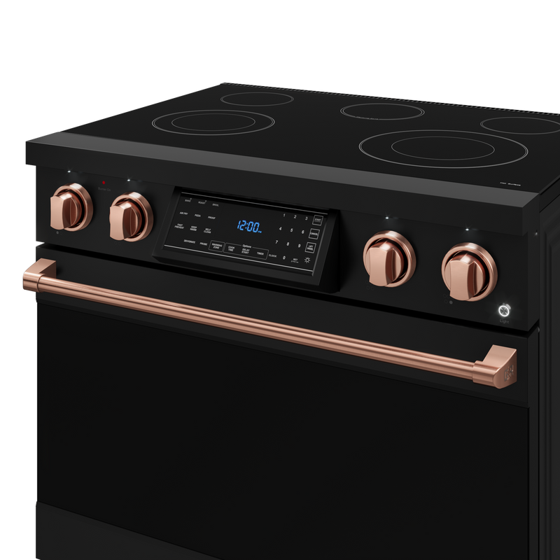 THOR Kitchen - 36-inch Gordon Ramsay Series Professional Electric Range with Tilt Panel Touch Control in Black/Rose Gold - RSE36B-RSG - IMG6