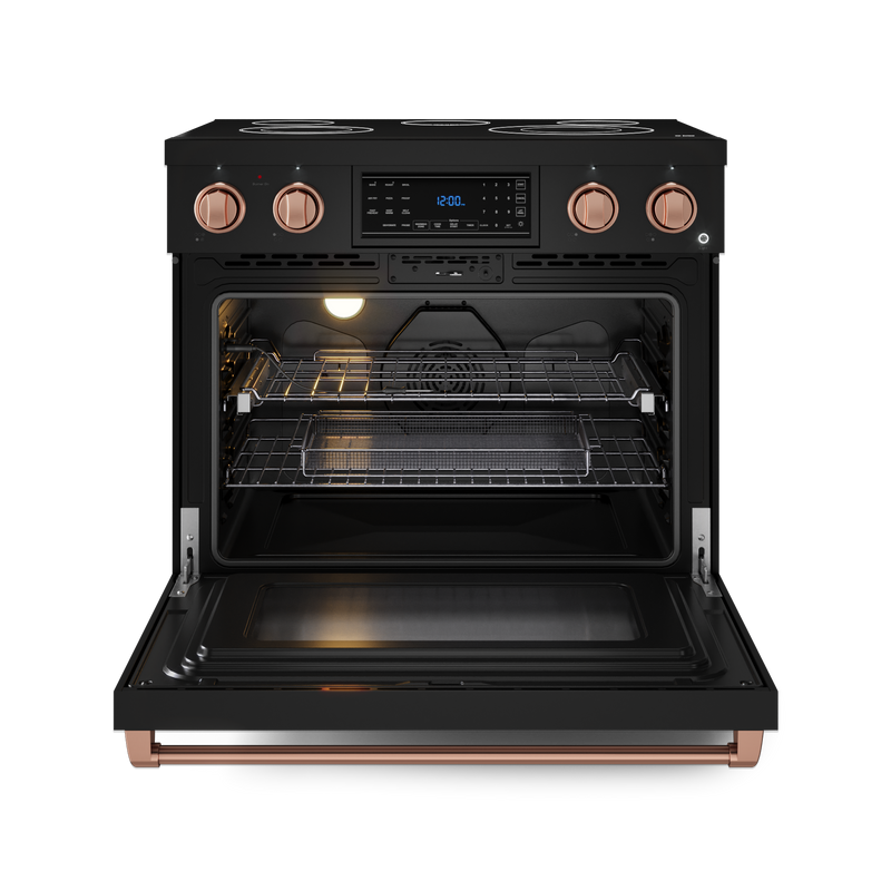 THOR Kitchen - 36-inch Gordon Ramsay Series Professional Electric Range with Tilt Panel Touch Control in Black/Rose Gold - RSE36B-RSG - IMG2