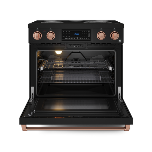 THOR Kitchen - 36-inch Gordon Ramsay Series Professional Electric Range with Tilt Panel Touch Control in Black/Rose Gold - RSE36B-RSG - IMG2
