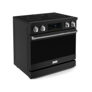 THOR Kitchen - 36-inch Gordon Ramsay Series Professional Electric Range with Tilt Panel Touch Control in Black/Stainless Steel - RSE36B-SS - IMG3