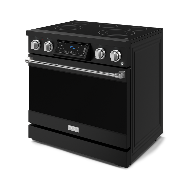 THOR Kitchen - 36-inch Gordon Ramsay Series Professional Electric Range with Tilt Panel Touch Control in Black/Stainless Steel - RSE36B-SS - IMG4
