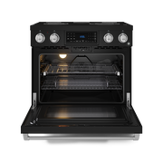 THOR Kitchen - 36-inch Gordon Ramsay Series Professional Electric Range with Tilt Panel Touch Control in Black/Stainless Steel - RSE36B-SS - IMG2