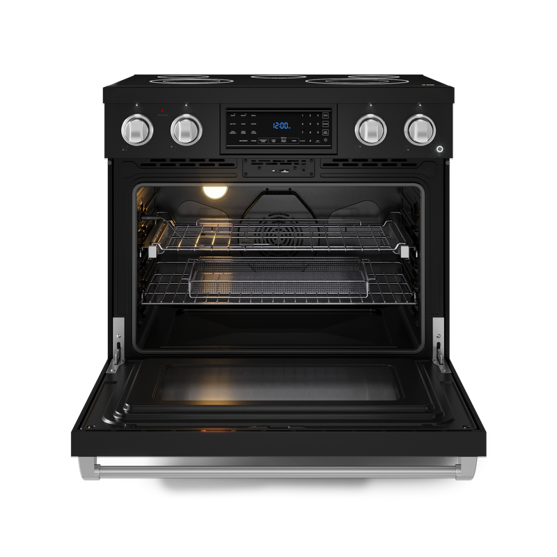 THOR Kitchen - 36-inch Gordon Ramsay Series Professional Electric Range with Tilt Panel Touch Control in Black/Stainless Steel - RSE36B-SS - IMG2