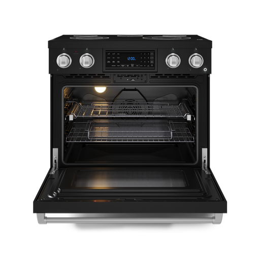 THOR Kitchen - 36-inch Gordon Ramsay Series Professional Electric Range with Tilt Panel Touch Control in Black/Stainless Steel - RSE36B-SS - IMG2