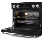 THOR Kitchen - 36-inch Gordon Ramsay Series Professional Electric Range with Tilt Panel Touch Control in Black/Stainless Steel - RSE36B-SS - IMG5