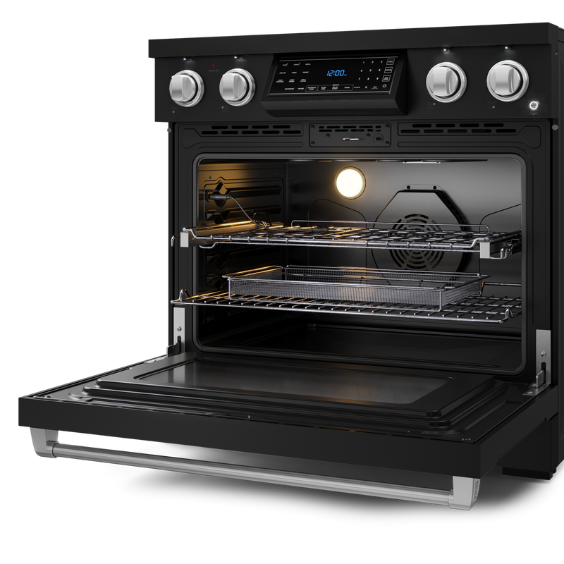 THOR Kitchen - 36-inch Gordon Ramsay Series Professional Electric Range with Tilt Panel Touch Control in Black/Stainless Steel - RSE36B-SS - IMG5