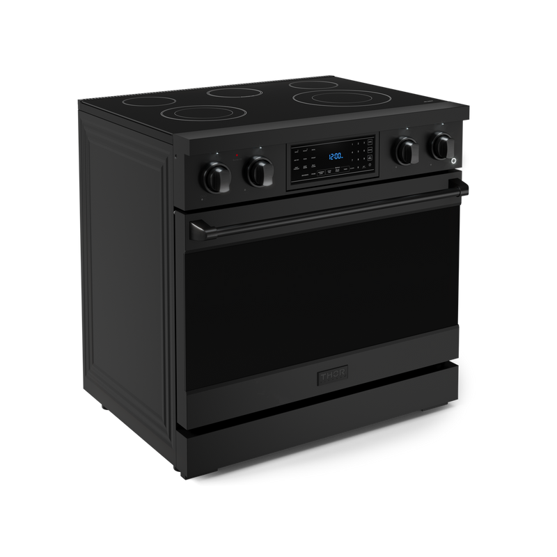 THOR Kitchen - 36-inch Gordon Ramsay Series Professional Electric Range with Tilt Panel Touch Control in Black - RSE36B - IMG3
