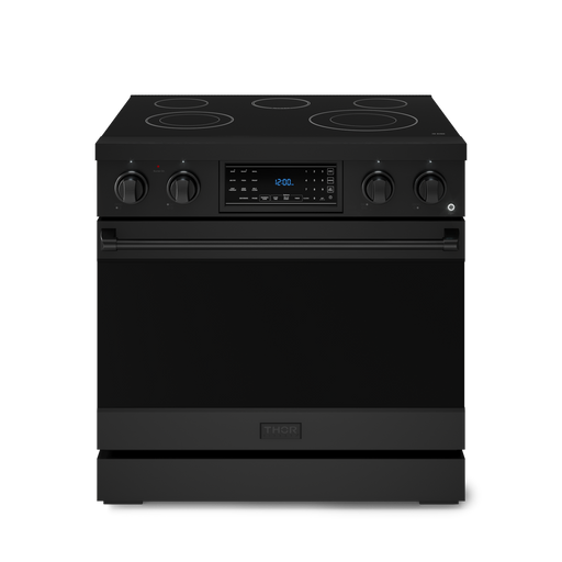 THOR Kitchen - 36-inch Gordon Ramsay Series Professional Electric Range with Tilt Panel Touch Control in Black - RSE36B - IMG1