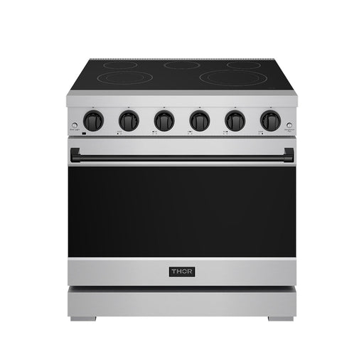 THOR Kitchen - 36-inch Gordon Ramsay Series Professional Electric Range in Stainless Steel/Black - RSE36P-BLK - IMG1