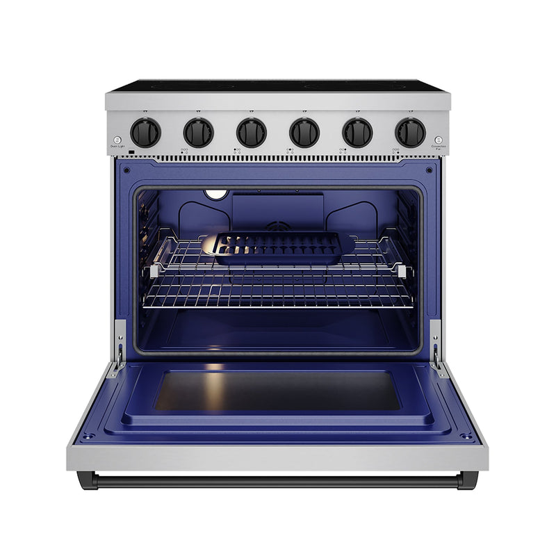 THOR Kitchen - 36-inch Gordon Ramsay Series Professional Electric Range in Stainless Steel/Black - RSE36P-BLK - IMG2