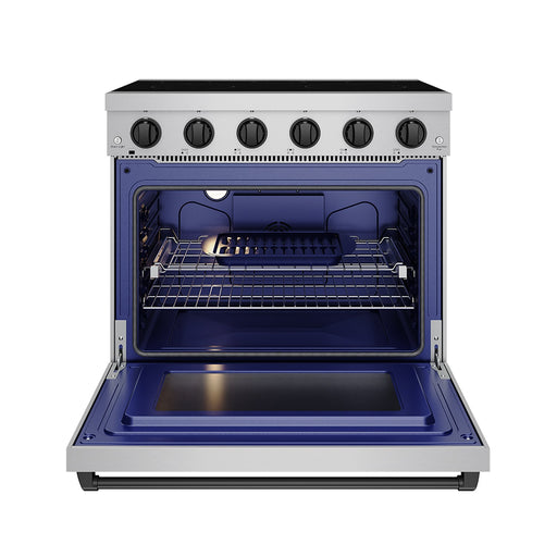 THOR Kitchen - 36-inch Gordon Ramsay Series Professional Electric Range in Stainless Steel/Black - RSE36P-BLK - IMG2