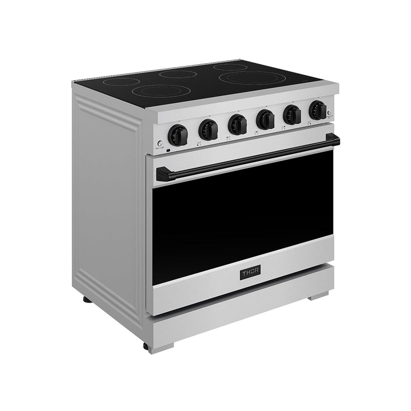 THOR Kitchen - 36-inch Gordon Ramsay Series Professional Electric Range in Stainless Steel/Black - RSE36P-BLK - IMG3