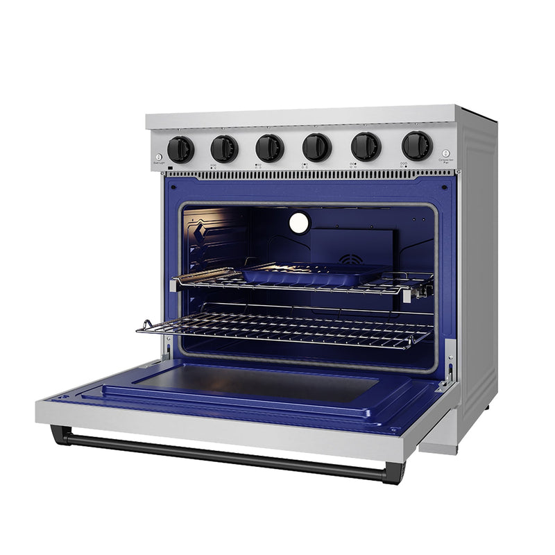 THOR Kitchen - 36-inch Gordon Ramsay Series Professional Electric Range in Stainless Steel/Black - RSE36P-BLK - IMG7
