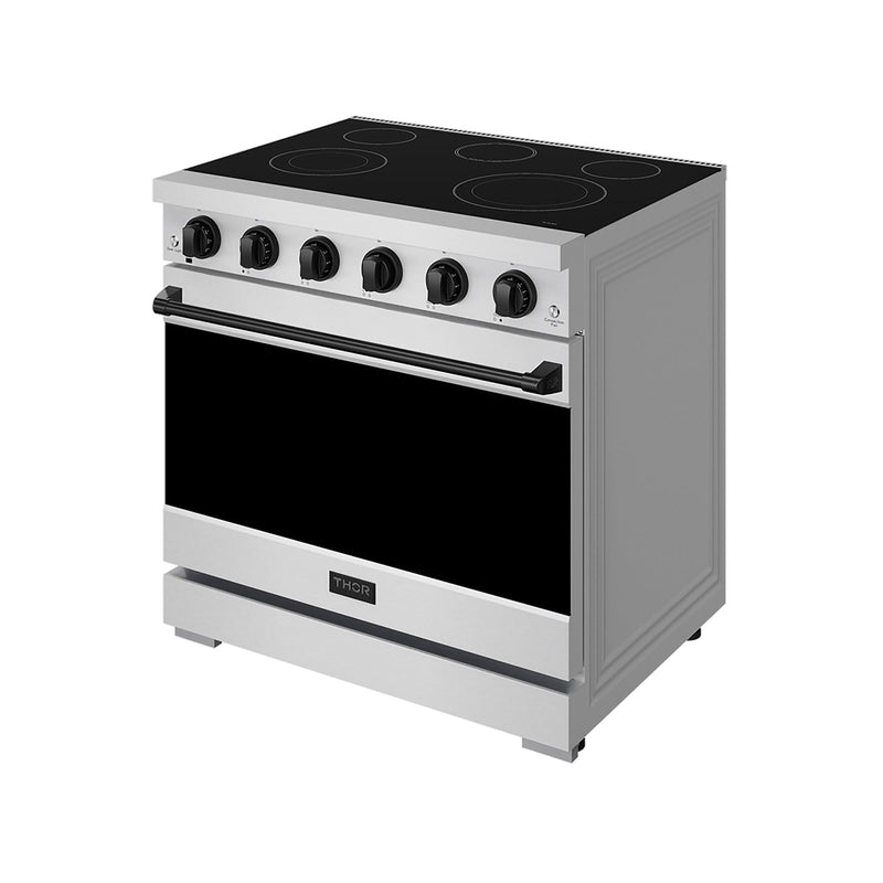 THOR Kitchen - 36-inch Gordon Ramsay Series Professional Electric Range in Stainless Steel/Black - RSE36P-BLK - IMG4