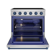 THOR Kitchen - 36-inch Gordon Ramsay Series Professional Electric Range in Stainless Steel/Blue - RSE36P-BLU - IMG2