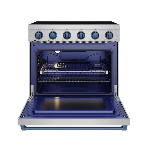 THOR Kitchen - 36-inch Gordon Ramsay Series Professional Electric Range in Stainless Steel/Blue - RSE36P-BLU - IMG2