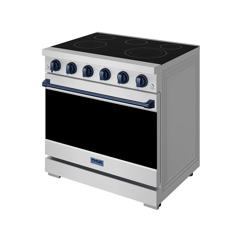 THOR Kitchen - 36-inch Gordon Ramsay Series Professional Electric Range in Stainless Steel/Blue - RSE36P-BLU - IMG4