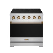 THOR Kitchen - 36-inch Gordon Ramsay Series Professional Electric Range in Stainless Steel/Bronze - RSE36P-BRZ - IMG1