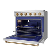 THOR Kitchen - 36-inch Gordon Ramsay Series Professional Electric Range in Stainless Steel/Bronze - RSE36P-BRZ - IMG5