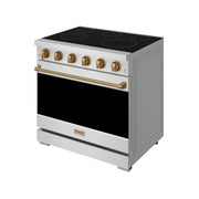 THOR Kitchen - 36-inch Gordon Ramsay Series Professional Electric Range in Stainless Steel/Bronze - RSE36P-BRZ - IMG4