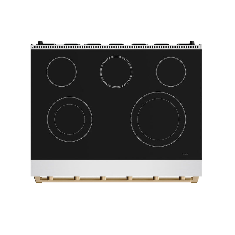 THOR Kitchen - 36-inch Gordon Ramsay Series Professional Electric Range in Stainless Steel/Bronze - RSE36P-BRZ - IMG7