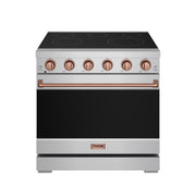 THOR Kitchen - 36-inch Gordon Ramsay Series Professional Electric Range in Stainless Steel/Rose Gold - RSE36P-RSG - IMG1