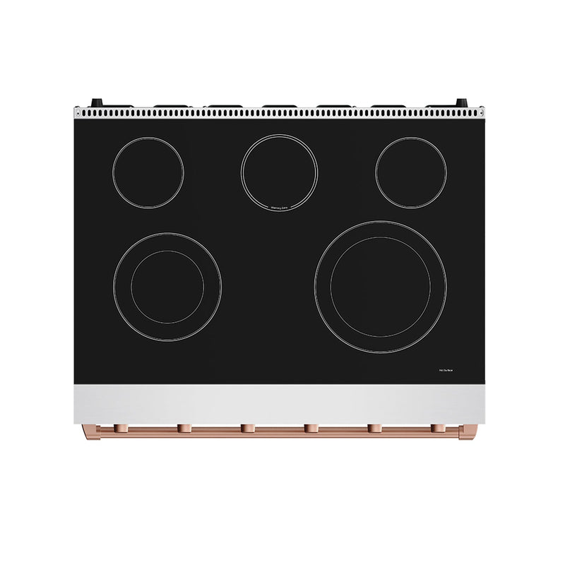 THOR Kitchen - 36-inch Gordon Ramsay Series Professional Electric Range in Stainless Steel/Rose Gold - RSE36P-RSG - IMG7