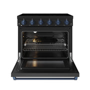 THOR Kitchen - 36-inch Gordon Ramsay Series Professional Electric Range in Black/Blue - RSE36PB-BLU - IMG2