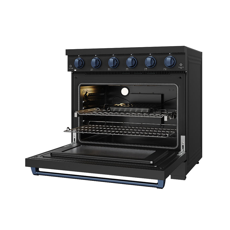 THOR Kitchen - 36-inch Gordon Ramsay Series Professional Electric Range in Black/Blue - RSE36PB-BLU - IMG5