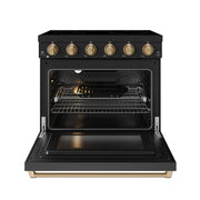 THOR Kitchen - 36-inch Gordon Ramsay Series Professional Electric Range in Black/Bronze - RSE36PB-BRZ - IMG5