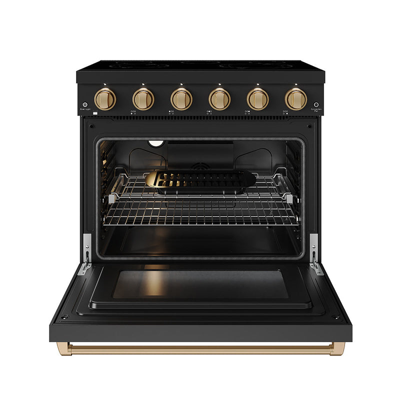 THOR Kitchen - 36-inch Gordon Ramsay Series Professional Electric Range in Black/Bronze - RSE36PB-BRZ - IMG5