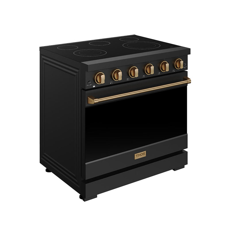 THOR Kitchen - 36-inch Gordon Ramsay Series Professional Electric Range in Black/Bronze - RSE36PB-BRZ - IMG2