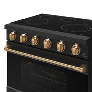 THOR Kitchen - 36-inch Gordon Ramsay Series Professional Electric Range in Black/Bronze - RSE36PB-BRZ - IMG6