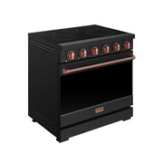 THOR Kitchen - 36-inch Gordon Ramsay Series Professional Electric Range in Black/Rose Gold - RSE36PB-RSG - IMG3
