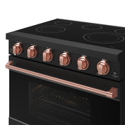 THOR Kitchen - 36-inch Gordon Ramsay Series Professional Electric Range in Black/Rose Gold - RSE36PB-RSG - IMG6