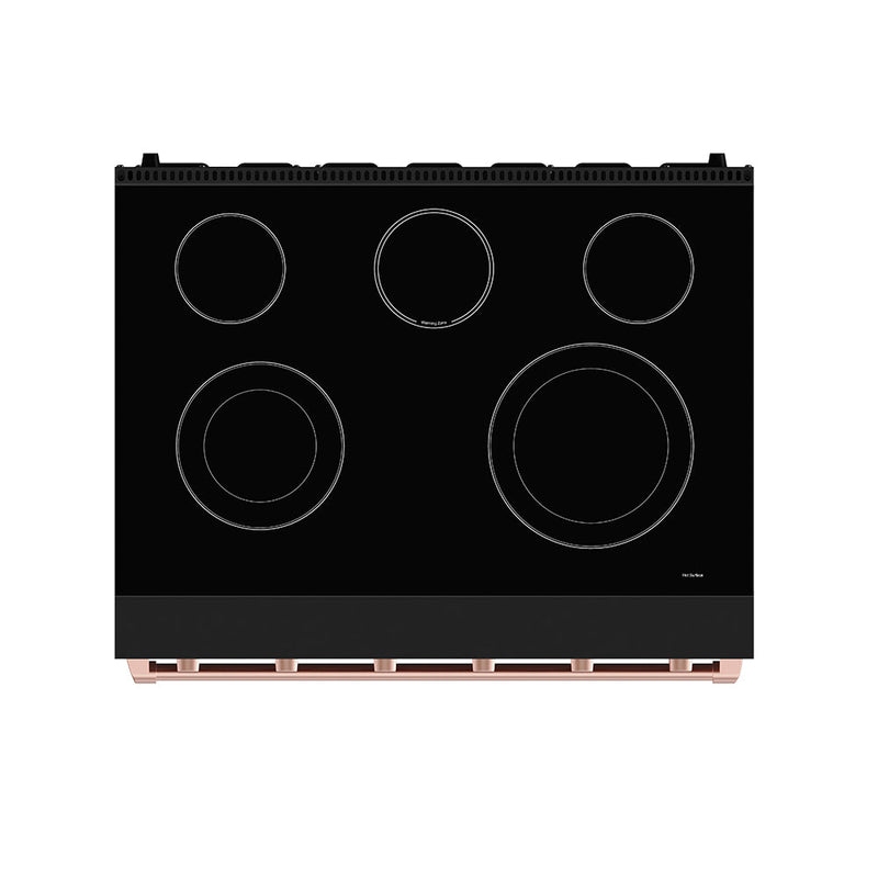 THOR Kitchen - 36-inch Gordon Ramsay Series Professional Electric Range in Black/Rose Gold - RSE36PB-RSG - IMG7