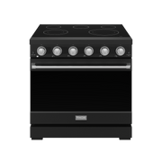 THOR Kitchen - 36-inch Gordon Ramsay Series Professional Electric Range in Black/Stainless Steel - RSE36PB-SS - IMG1