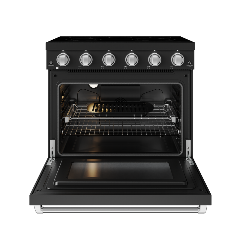 THOR Kitchen - 36-inch Gordon Ramsay Series Professional Electric Range in Black/Stainless Steel - RSE36PB-SS - IMG6