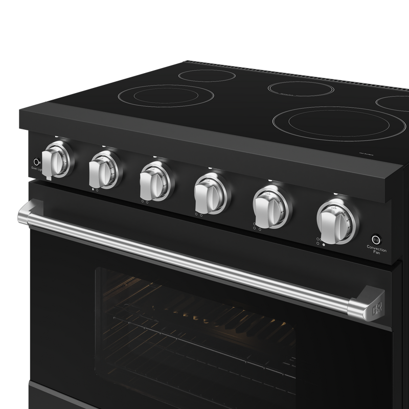 THOR Kitchen - 36-inch Gordon Ramsay Series Professional Electric Range in Black/Stainless Steel - RSE36PB-SS - IMG5