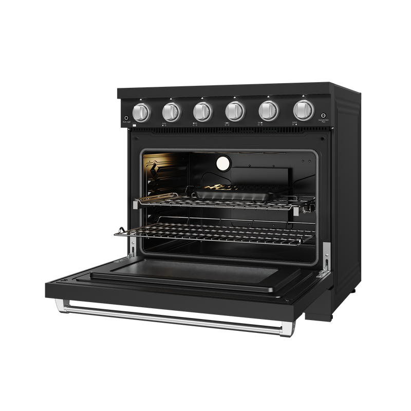 THOR Kitchen - 36-inch Gordon Ramsay Series Professional Electric Range in Black/Stainless Steel - RSE36PB-SS - IMG4